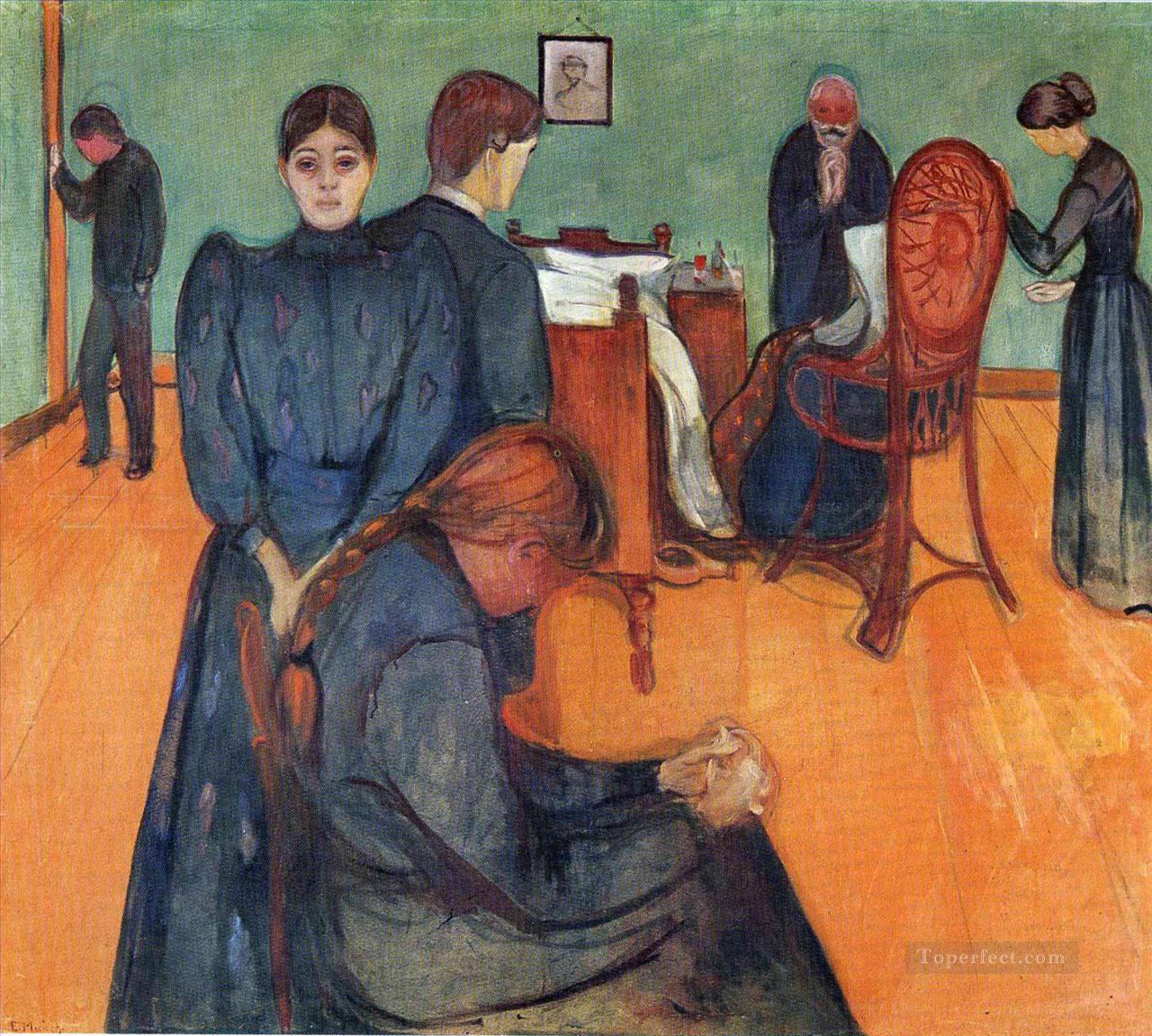 病室での死 1893年 エドヴァルド・ムンク油絵